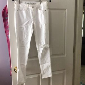 White Calvin Klein jeans